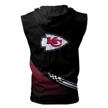 Load image into Gallery viewer, Kansas City Chiefs NFL Super Bowl Champions Allover Print Zip-up Sleeveless Hoodie HD2512-16