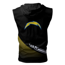 Load image into Gallery viewer, Los Angeles Chargers NFL Super Bowl Champions Allover Print Zip-up Sleeveless Hoodie HD2512-17