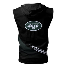 Load image into Gallery viewer, New York Jets NFL Super Bowl Champions Allover Print Zip-up Sleeveless Hoodie HD2512-24