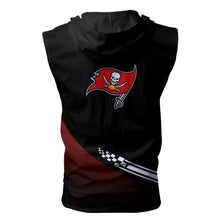 Load image into Gallery viewer, Tampa Bay Buccaneers NFL Super Bowl Champions Allover Print Zip-up Sleeveless Hoodie HD2512-30