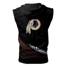 Load image into Gallery viewer, Washington Redskins NFL Super Bowl Champions Allover Print Zip-up Sleeveless Hoodie HD2512-32