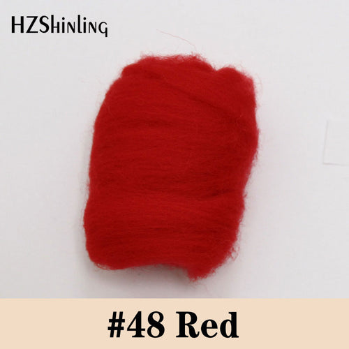 5 g Super Fast felting Short Fiber Wool Perfect in Needle Felt and Wet Felt Red wool material for doll handcarft